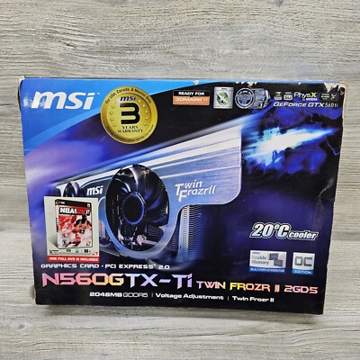 MSI N560GTX-TI Twin Frozr II 2GD5 2GB GDDR5 Graphics Card PCI Express 2.0 NOB