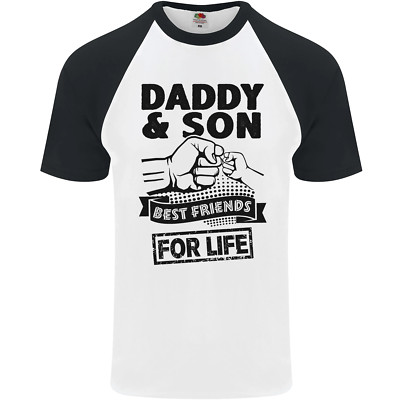 Daddy & Son Best Friends Fathers Day Mens S/S Baseball T-Shirt