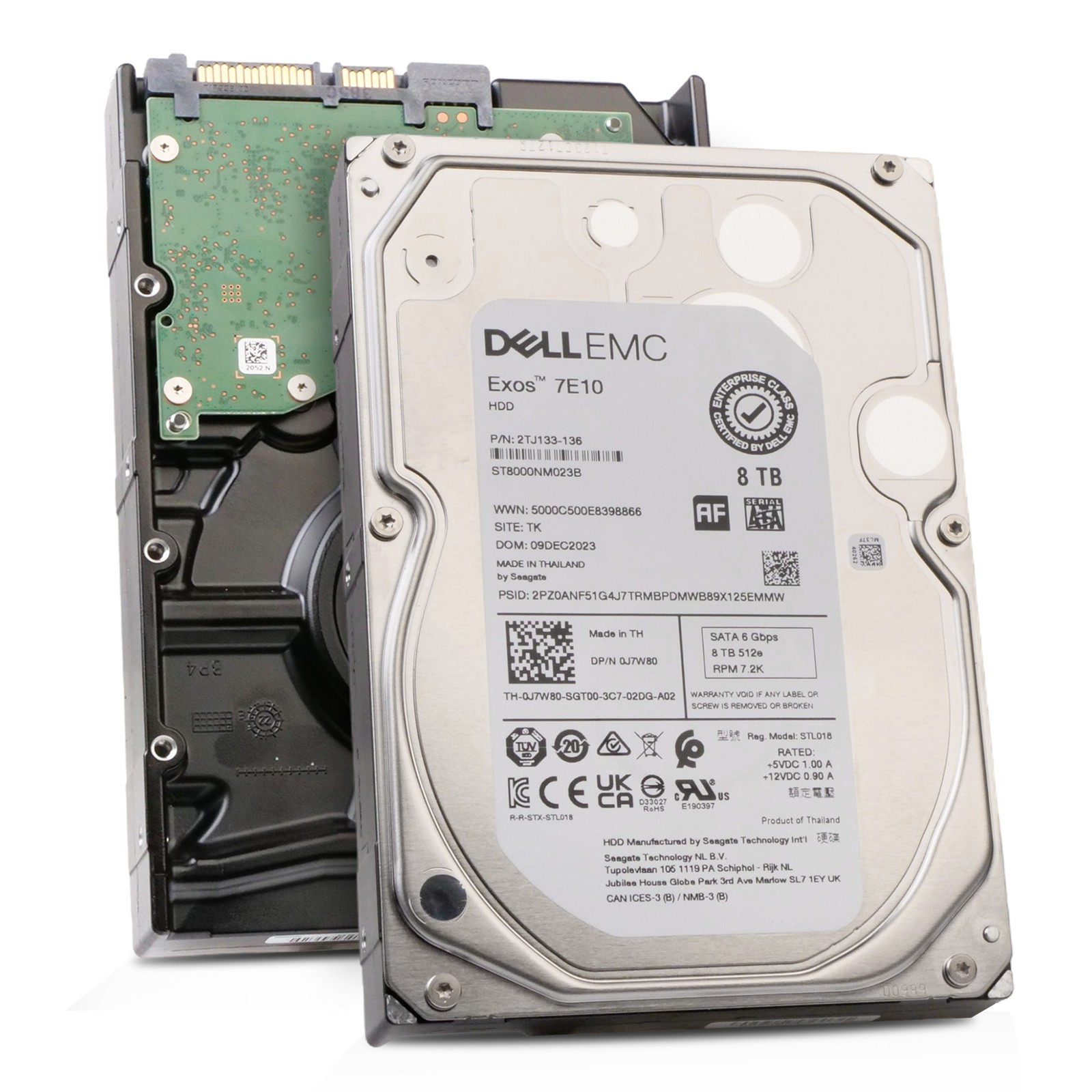 Dell/Seagate Exos 7E10 8TB ST8000NM023B 7.2K RPM SATA 6Gb/s 512e 3.5