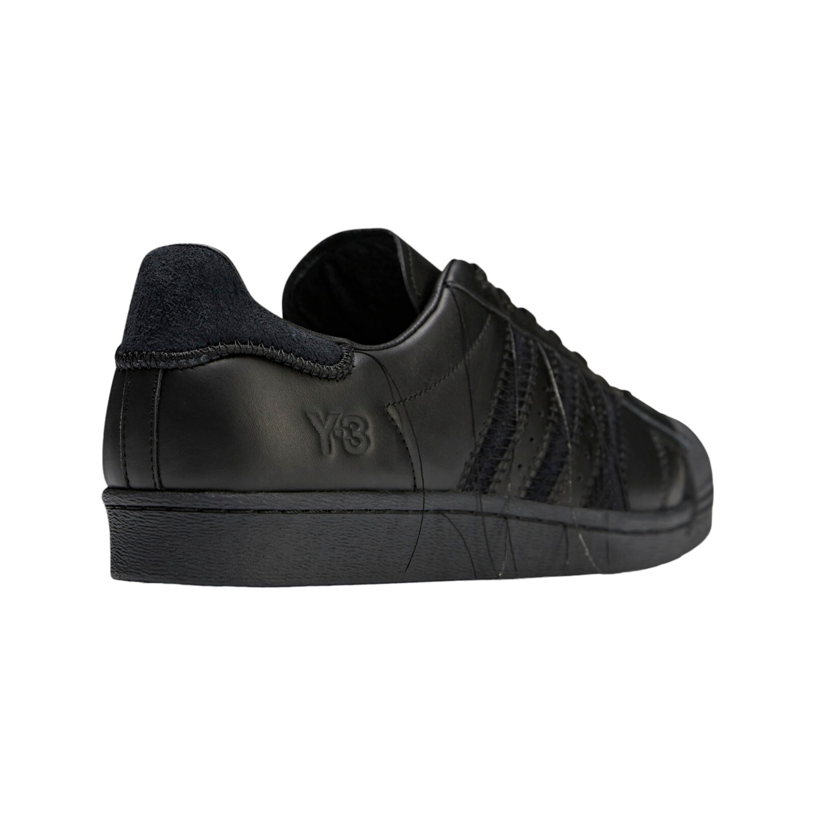 Adidas Y-3 Yohji Yamamoto Black Leather Superstar Sneakers Adidas Y-3 Yohji Yamamoto Black Leather Superstar Sneakers