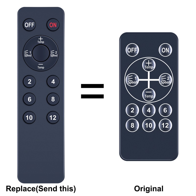 New Remote Control For Sichler Haushaltsgeräte Mini Fan Heater:Socket Fan