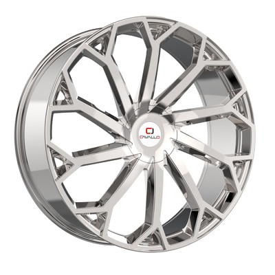 22'' Cavallo CLV-51 Nano Chrome 22x8.5 Wheel 5x112 5x4.5 38mm Rim