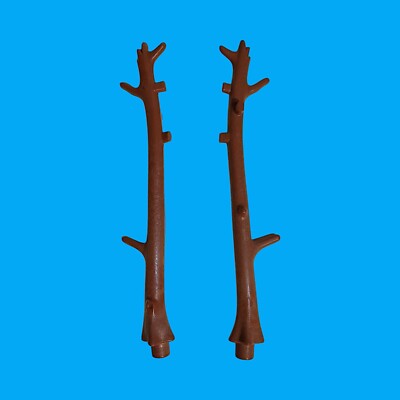 Playmobil - 2 x Baumstamm Trockenbaum - Halterung für Wegweiser - 13,8 cm - brau