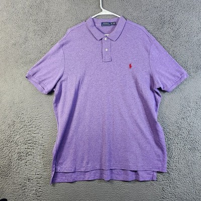 Polo Ralph Lauren Mens Polo Shirt Purple XXL Short Sleeve Embroidered Pony
