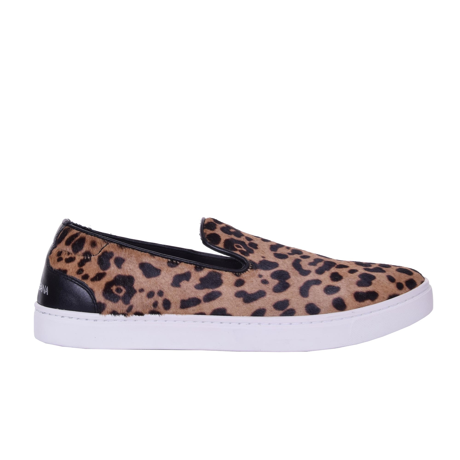 

DOLCE - GABBANA Меховые слипоны Кроссовки LONDON Shoes Leopard Brown 06242, Черный