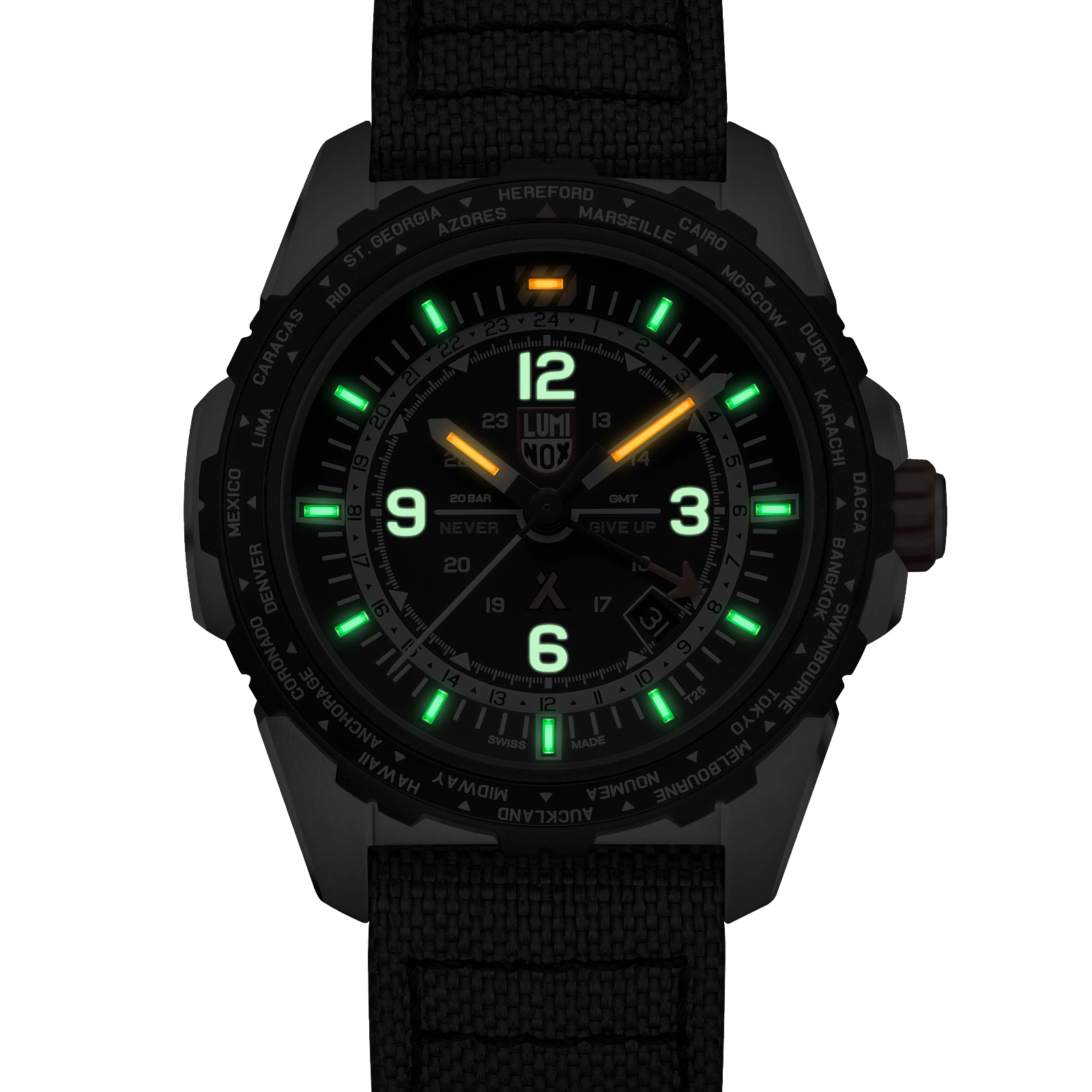 Luminox Men's 45mm Bear Grylls Survival Air Multi Time Zone GMT Watch XB.3761