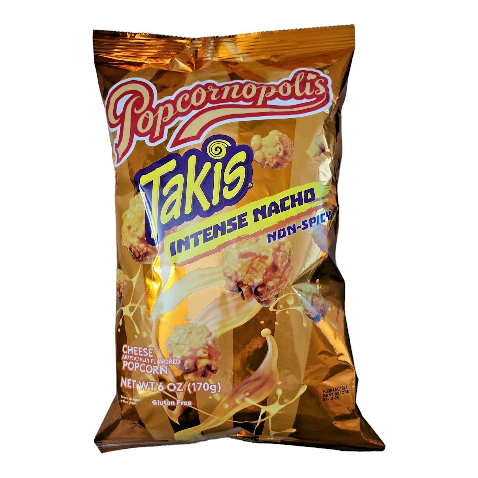 Popcornopolis Takis INTENSE NACHO Cheese Popcorn Chips Non-Spicy