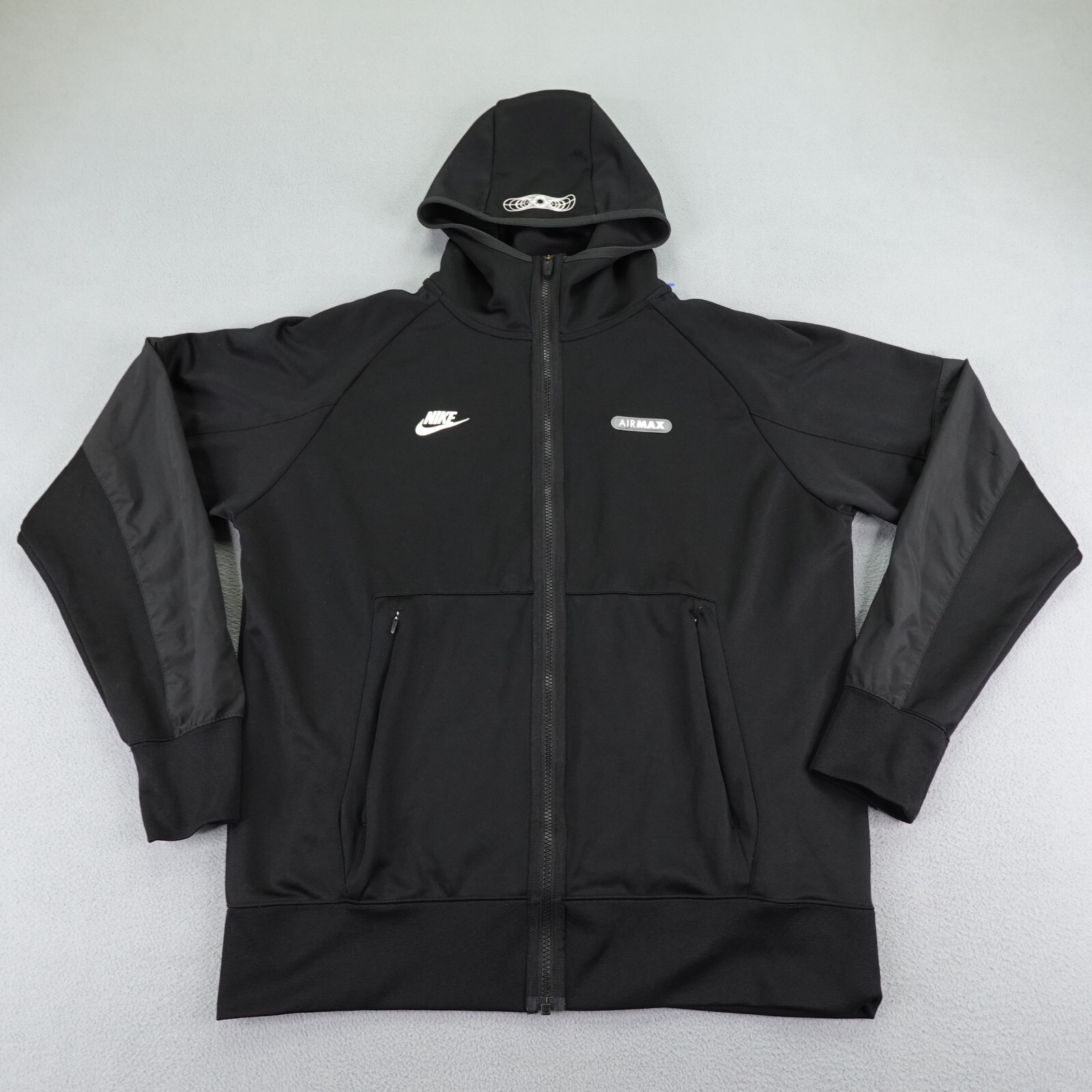 Nike ブラック ジップアップジャージ M Nike Hoodie Mens Large Black Air Max Full Zip Up Jacket