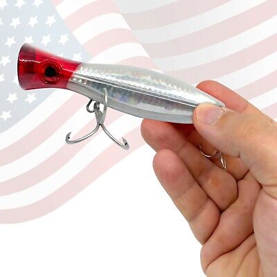 Saltwater Popper Fishing Lure Popper Bass Bait Large Surface Tuna Floating