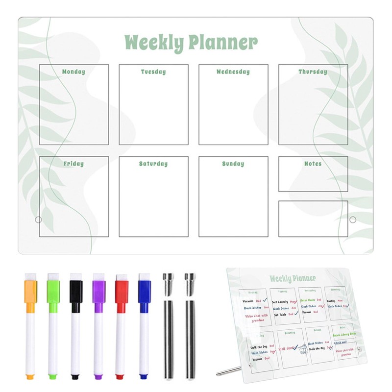 Small Dry Erase Boards  Acrylic Dry Erase Whiteboard with Stand and 6 Markers