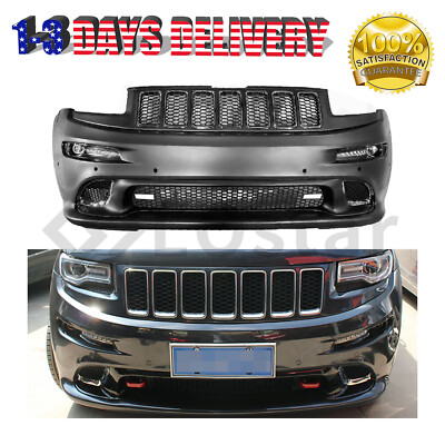 Front Bumper Assembly W/O Adaptive W/ Sensor For 2014-2016 Grand Cherokee SRT
