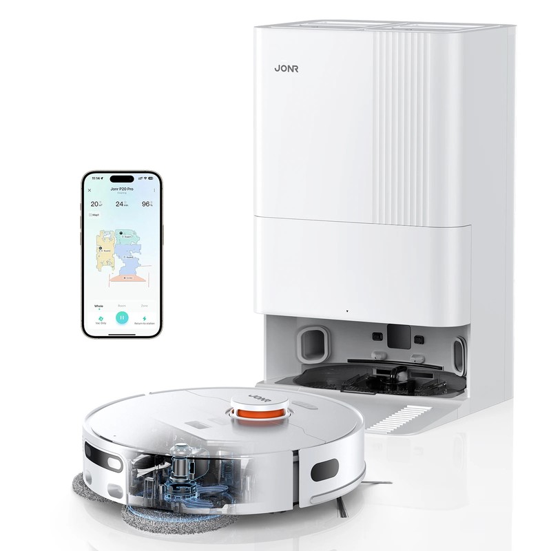 Robot Aspirapolvere P20 Pro Svuotamento Lavaggio Asciugatura Automatica JONR