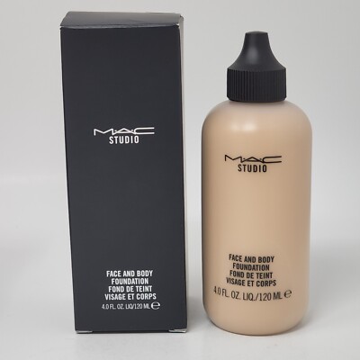 New Authentic MAC Studio Face & Body Foundation N1 Jumbo Size 120 ml / 4.0 oz