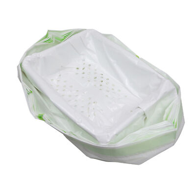 7x Cat Litter Box Liners Lazy Drawstring Quick Sifting Clean Liners Poop Bags US