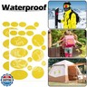 Down Jacket Repair Patch, Outdoor Gear Tenacious Repair Tape, Fabric Patches for Jackets, Waterproof Self-Adhesive Nylon Fabric Tape, Puffer Jacket, Tent, Clothing Coat Bag（48pcs Yellow）