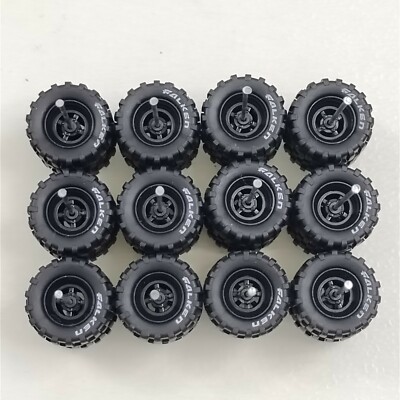 HOT WHEELS OFFROAD Falken RUBBER WHEELS TIRES 6 SETS 1/64 BLACK 14mm FORD RAPTOR