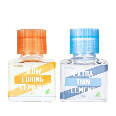 2pcs DSPIAE EXTRA THIN CEMENT ETC-01 &Slow curing cement drying Seam glue ETC-02