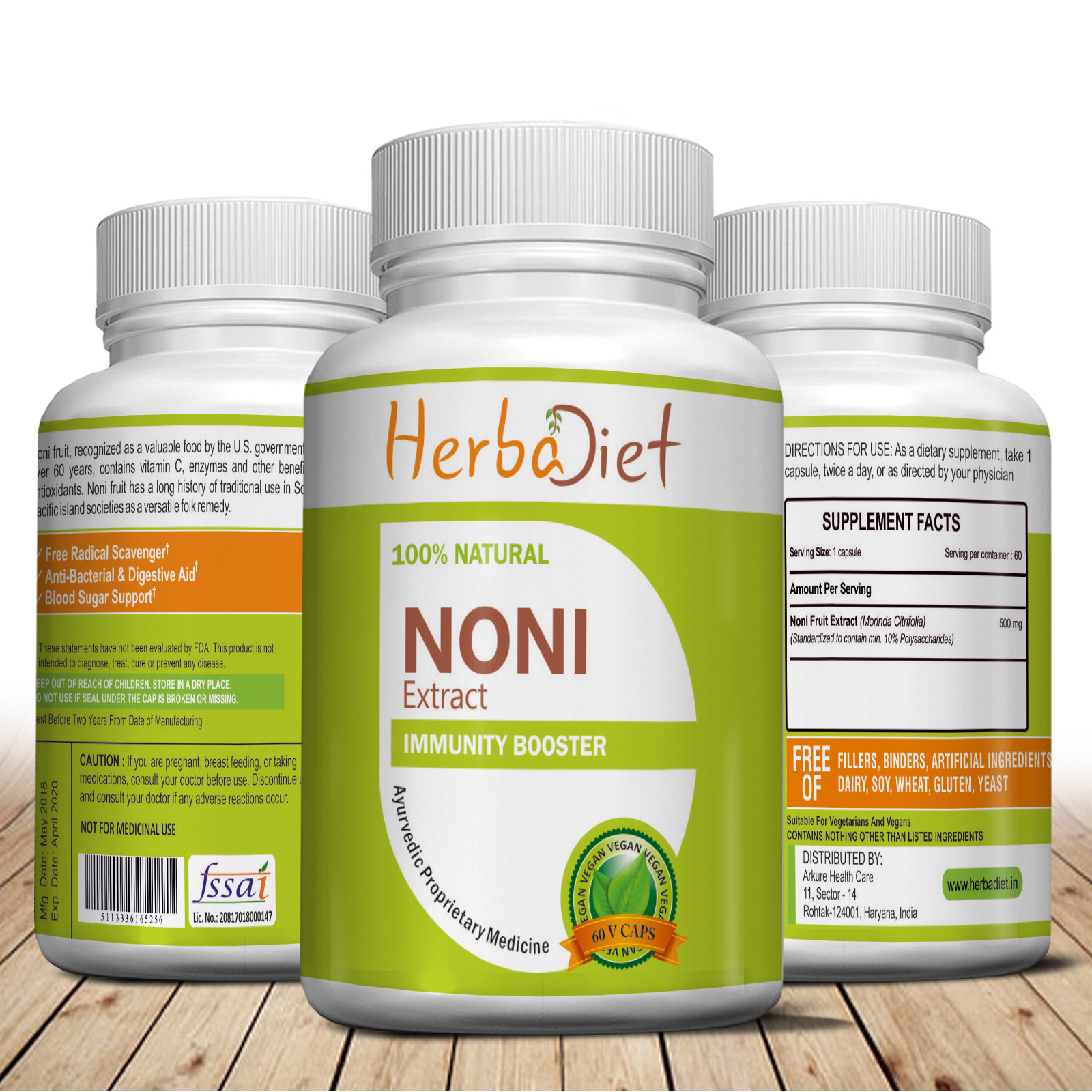 Noni Fruit Extract 101 Veggie Capsules Morinda Citrofiloa weight loss