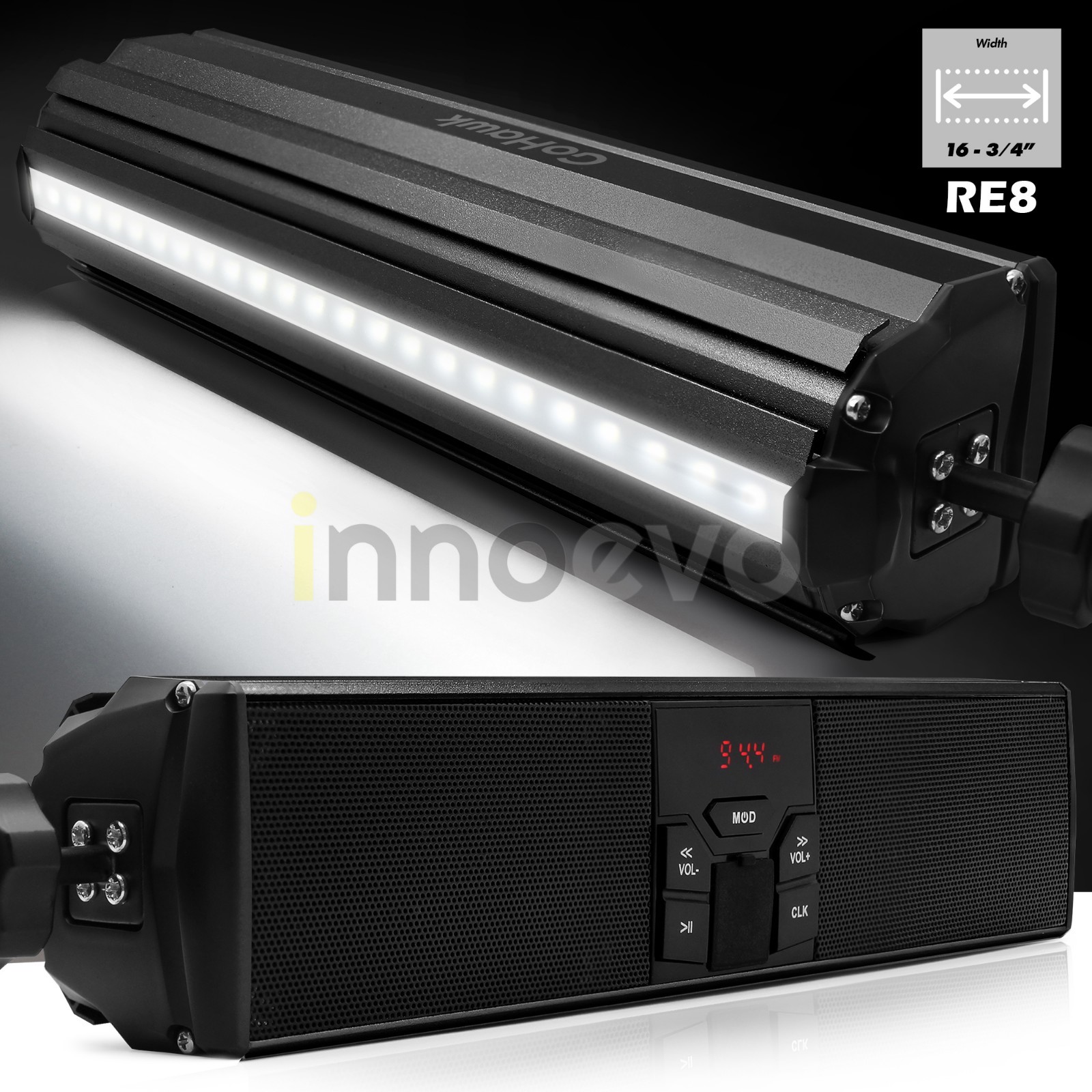 Waterproof Bluetooth Stereo Speaker Audio System MP3 Radio Kawasaki Can-AM ATV