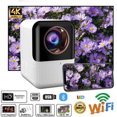 5G WiFi Projector Android TV 4K 1080P UHD LED Movie Video Home Theater HDMI US