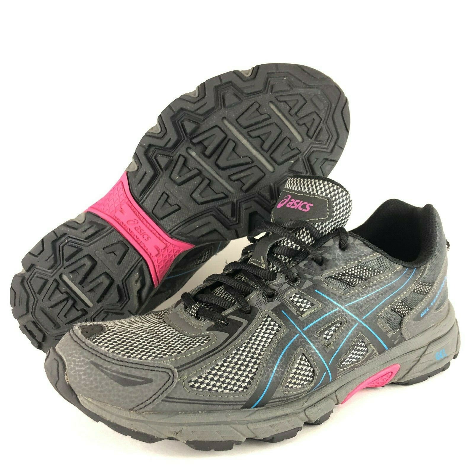 ASICS GEL-Venture 6 Trail Running Shoes - Black Pink - Womens Size 11