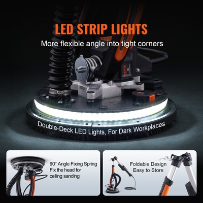 Drywall Sander 800W Brushless Motor 1000-2300RPM Variable Speed