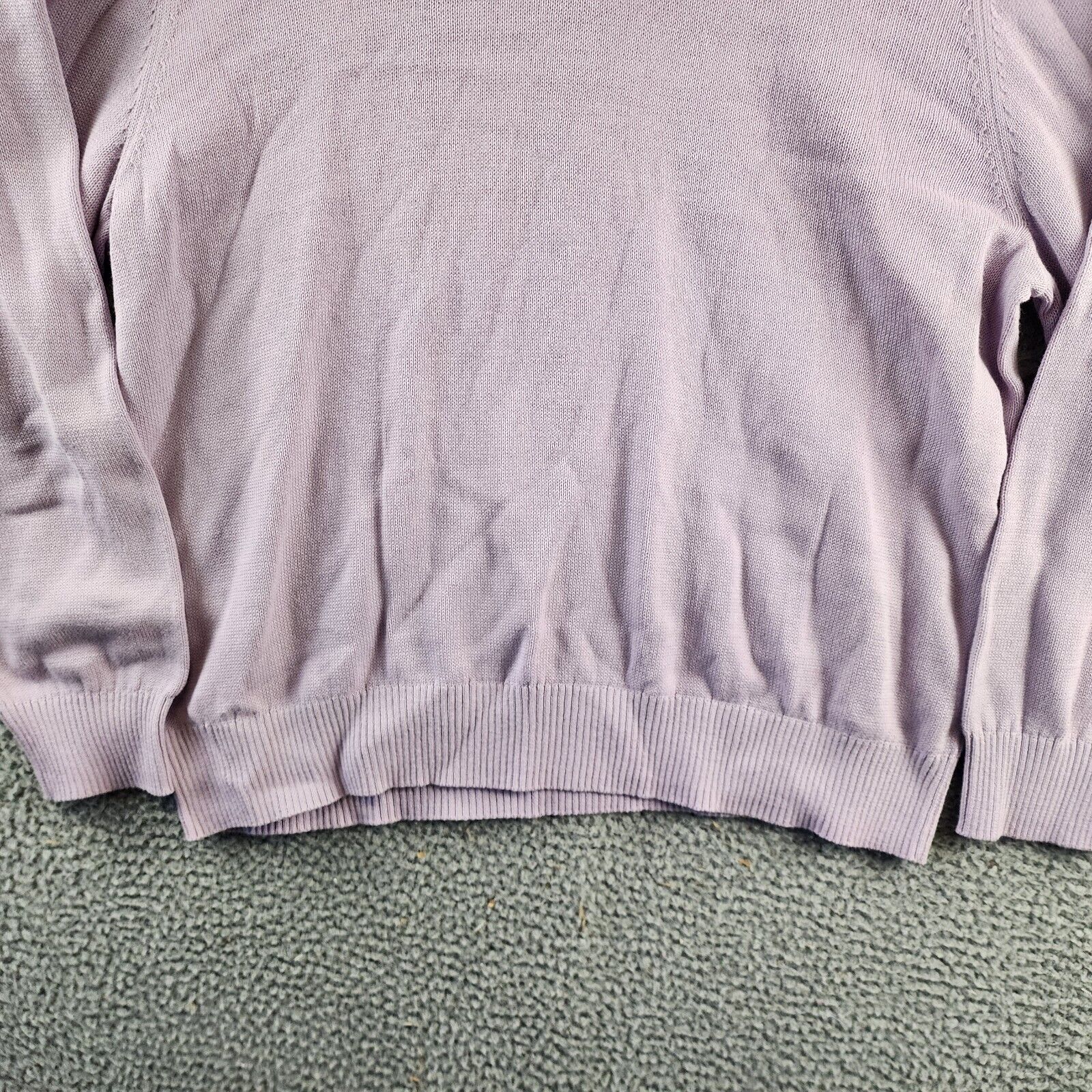 The Men's Store at Bloomingdale's Cotton Crewneck Sweater Men's XXL Lavender L/S - Picture 2 of 12