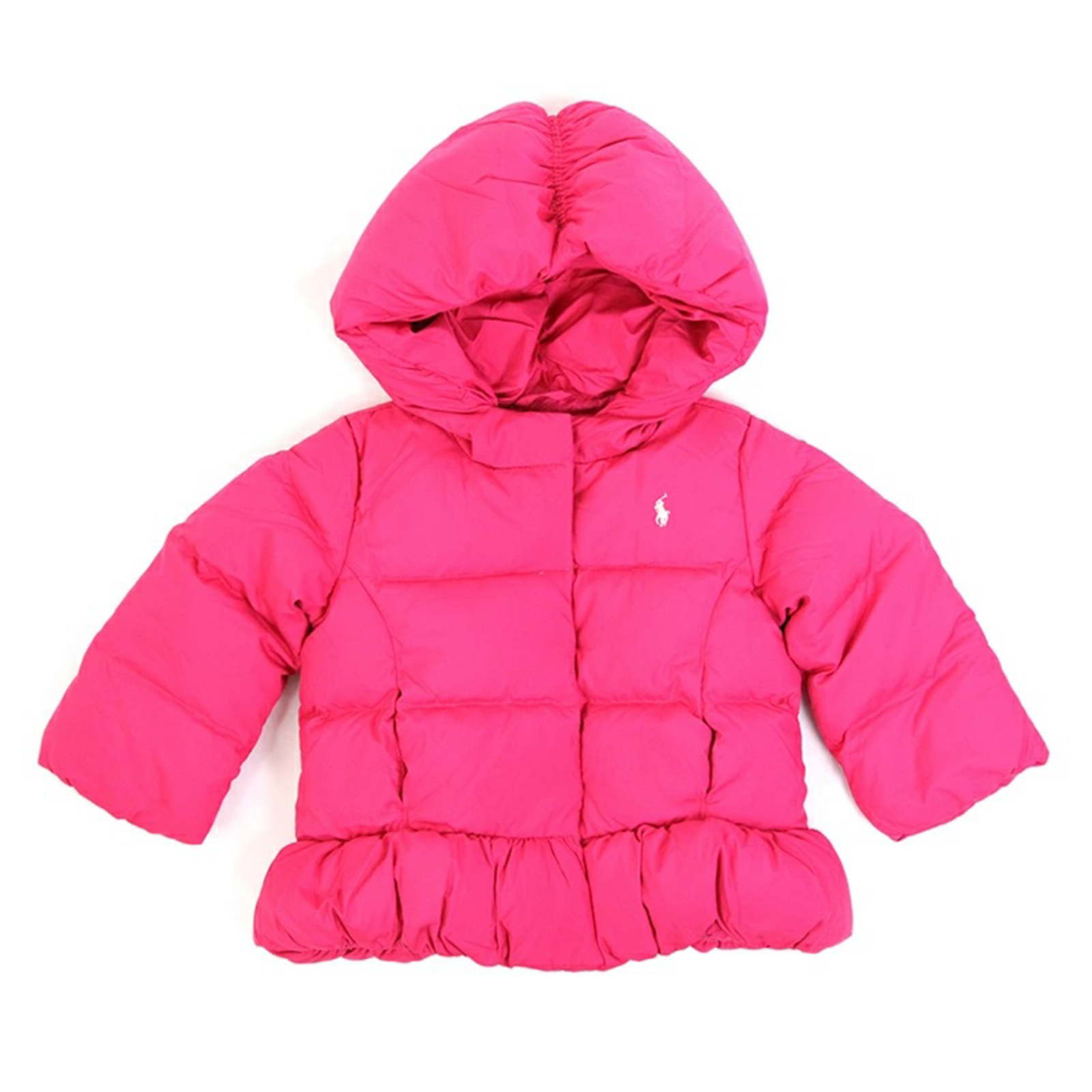 Polo Ralph Lauren для маленьких девочек (3-6 м) Пуховик-пуховик-пальто - розовый (Белый пони)