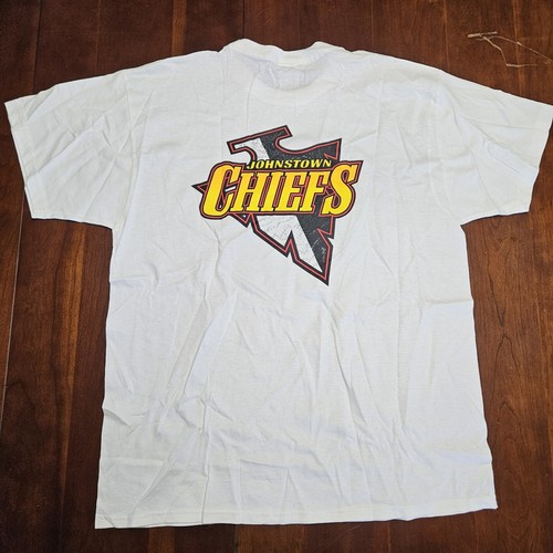 JOHNSTOWN CHIEFS T Shirt XL SGA white Tomahawks Jets ECHL