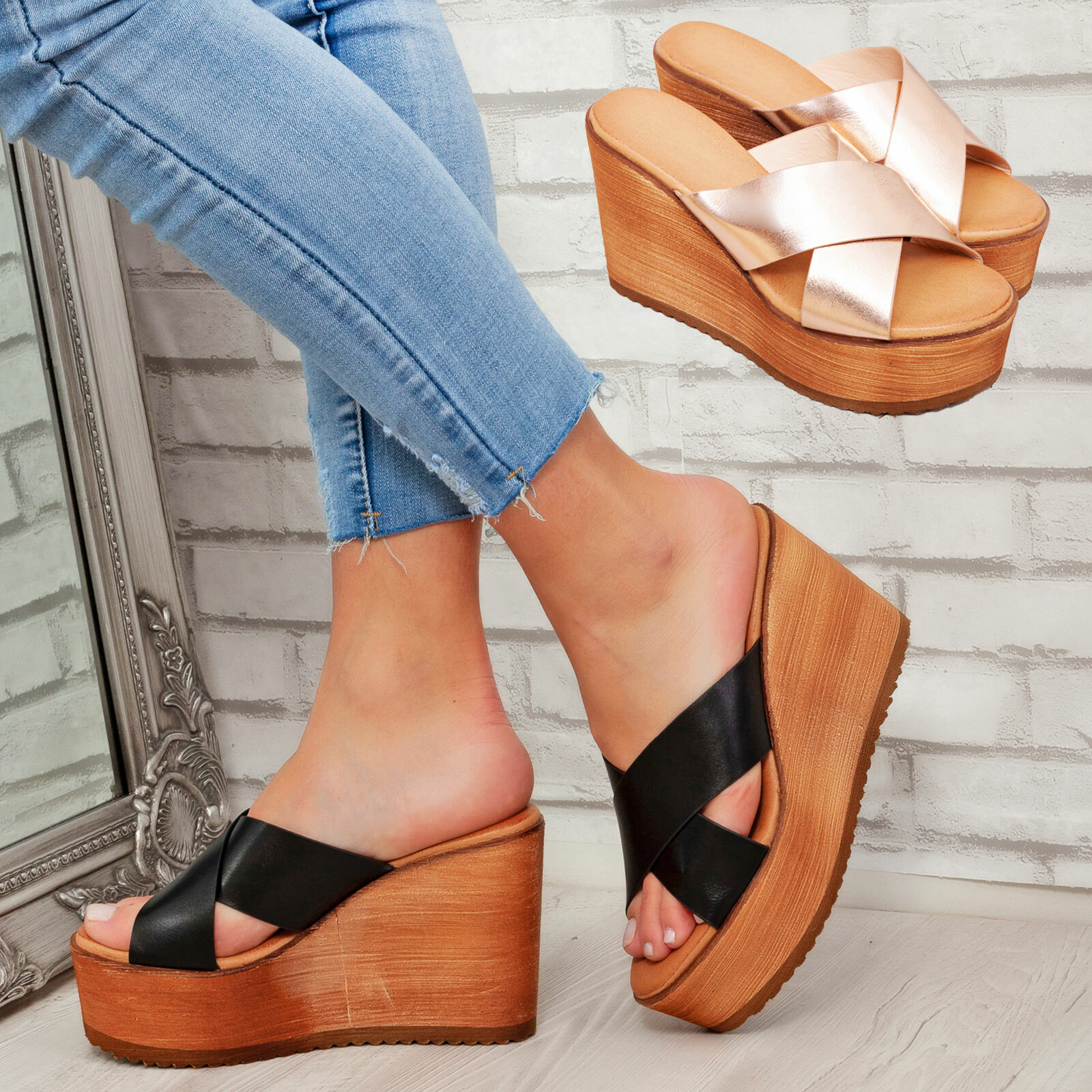 sabot femme talon compense