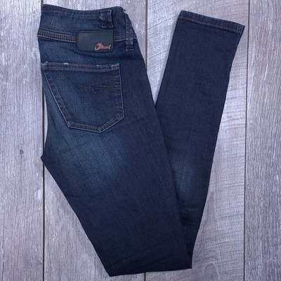Diesel Culturebelt Jeans Womens 25x32 Dark Blue Slim Tapered Stretch Wash