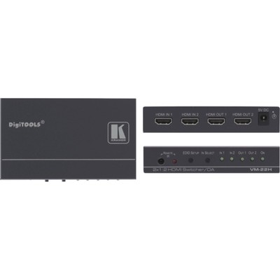 Kramer Electronics - 90-70745090 - Kramer 2x1:2 HDMI Distribution Amplifier - 2