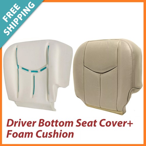 Чехол для нижнего сиденья водителя и поролоновая подушка для Chevy Silverado Tan 2003-2006 годов выпуска