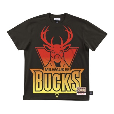 Мужская рубашка с коротким рукавом Milwaukee Bucks Hardwood Classics Flames