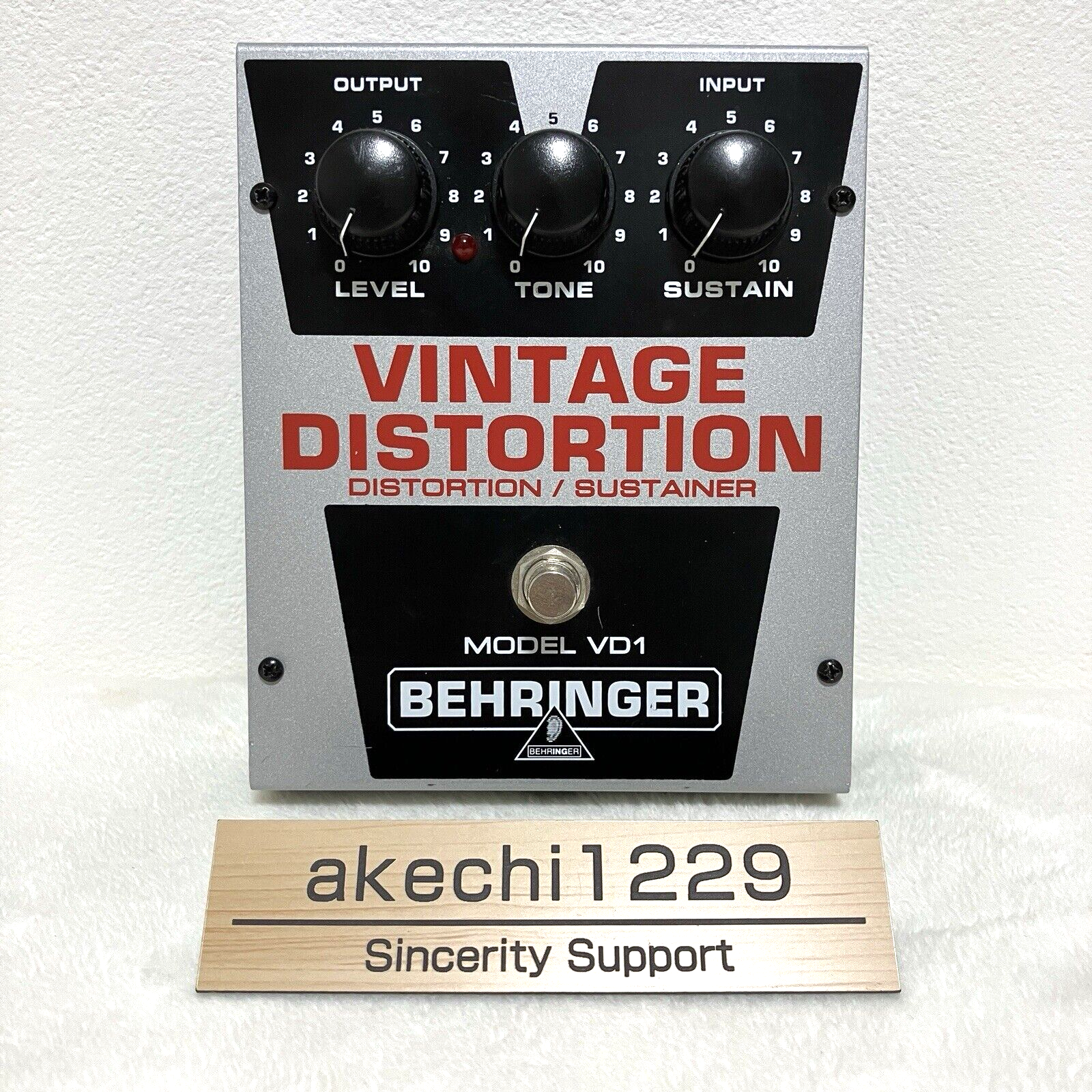Behringer VD1 VINTAGE DISTORTION From Japan Guitar Effect