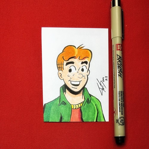 Casual Archie 3.5X2.5 Sketch Card (Copic Markers, Micron Pens, Archie Comics)