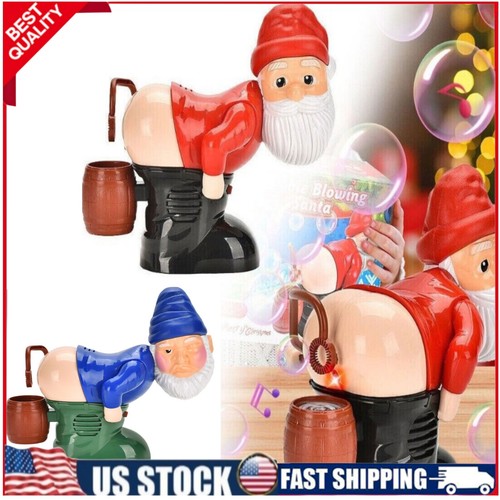 Santa Claus Automatic Farting Bubble Machine Kid Portable Outdoor Party Toy Gift
