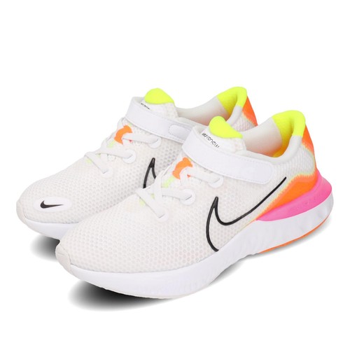 

Детские кроссовки для дошкольников Nike Renew Run PSV белого платинового оттенка оранжево-розового CT1436-100, Бежевый, Nike Renew Run Psv