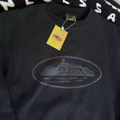 Corteiz CRTZ OG Alcatraz Crewneck Sweatshirt Triple Black Corteiz CRTZ OG Alcatraz Crewneck Sweatshirt Triple Black