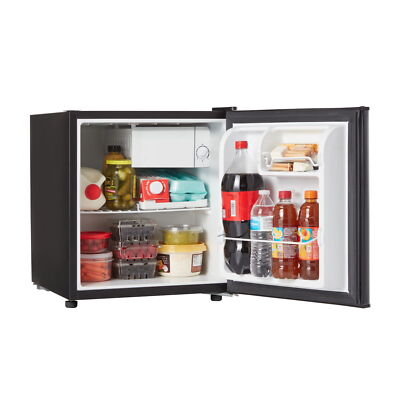 Small Compact Refrigerator 1.7 Cu ft One Door Mini Fridge For Dorm Office Black
