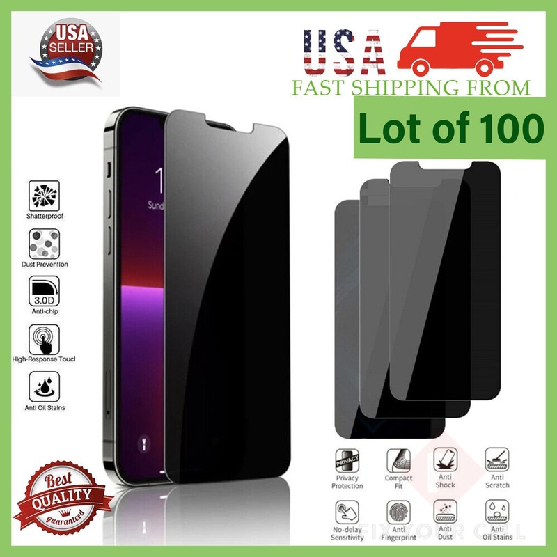 LOT Privacy Screen Protector Tempered Glass For iPhone 16 15