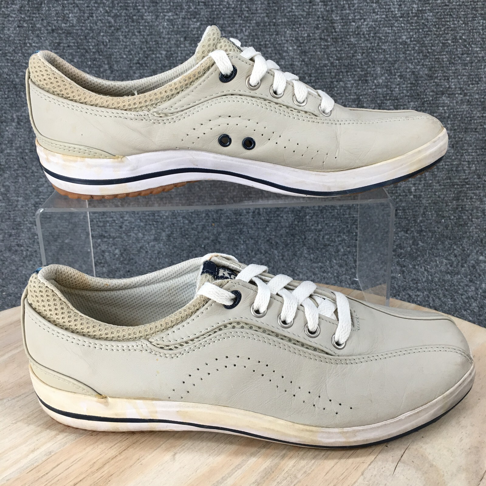 Keds Shoes Womens 7.5 Oxford Sneakers Gray Faux Leather