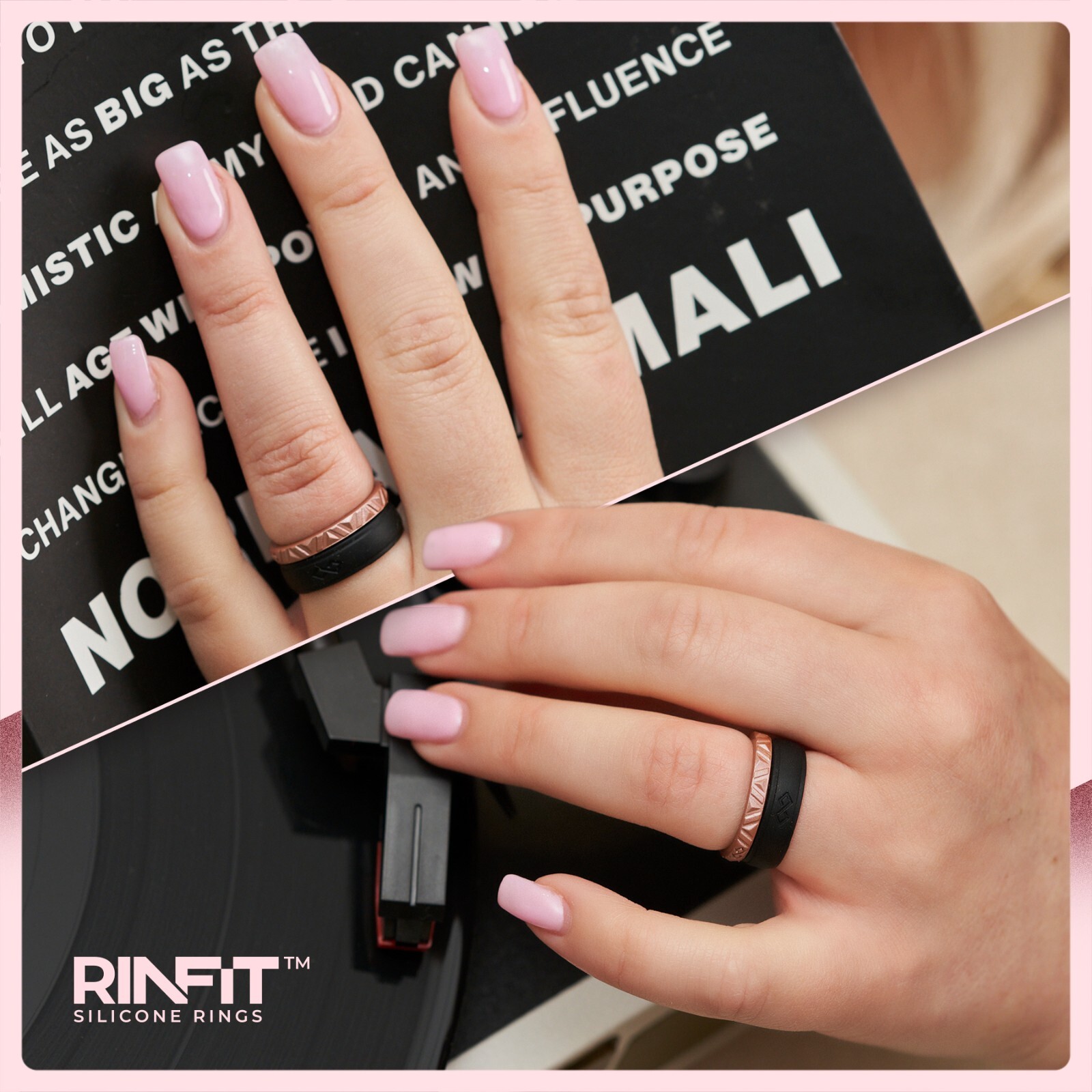 Stackable Infinity Silicone Wedding Ring | Band for Women by Rinfit