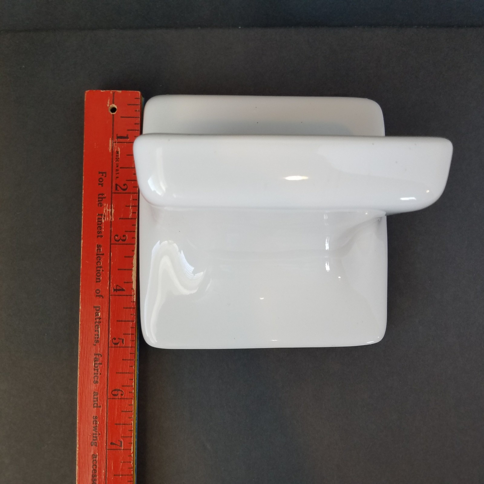 Vintage white porcelain soap dish Farmhouse M 107 USA