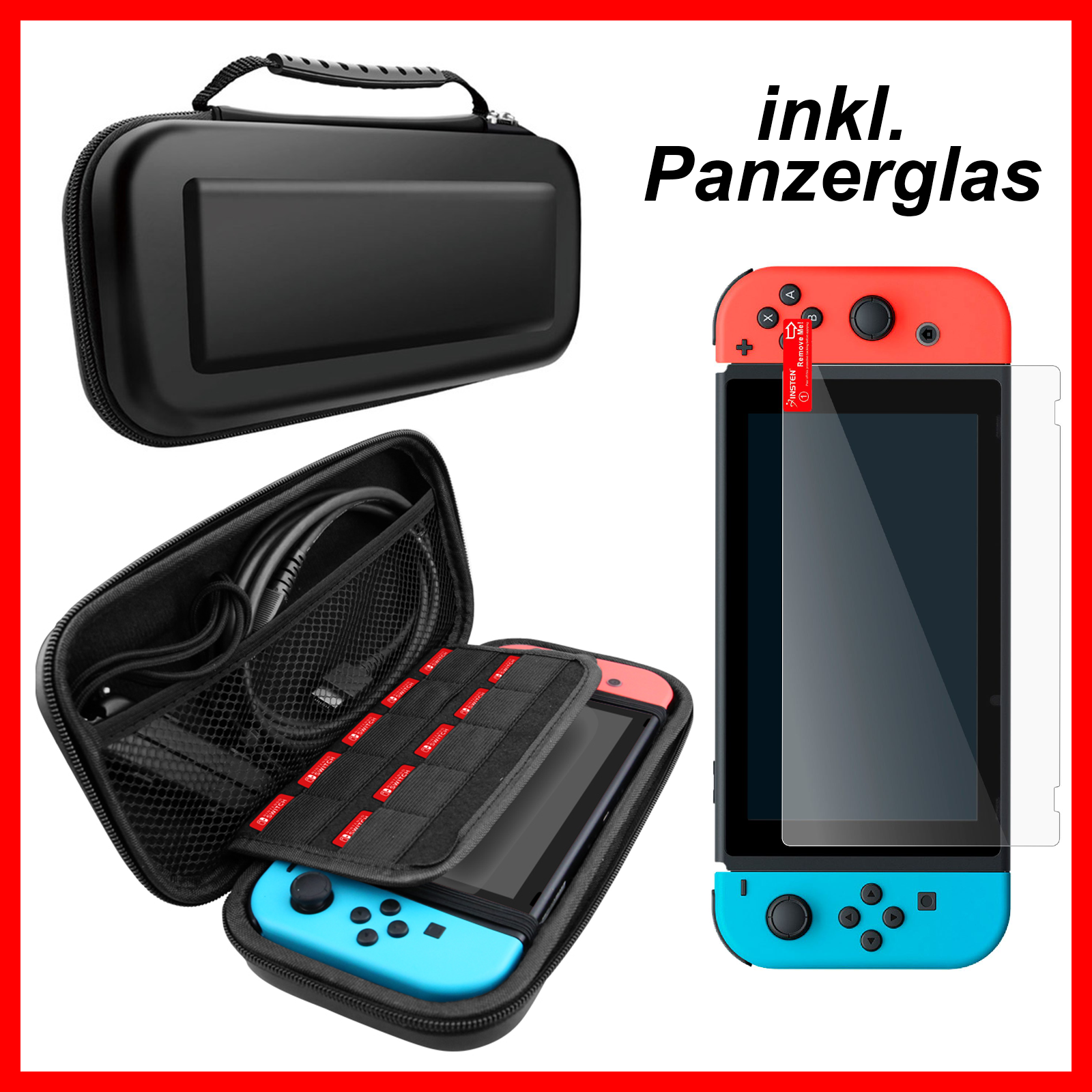 Nintendo Switch Case Schutzhülle Tasche Reiseetui Hardcase Cover Hartschale Box