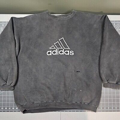 adidas sweatshirt 90s jumper vintage retro crewneck logo grey size s 354178201524
