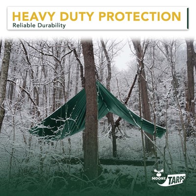 Heavy Duty Poly Tarp 20x40 Waterproof Tarpaulin 12 Mil Multipurpose Shade Cover