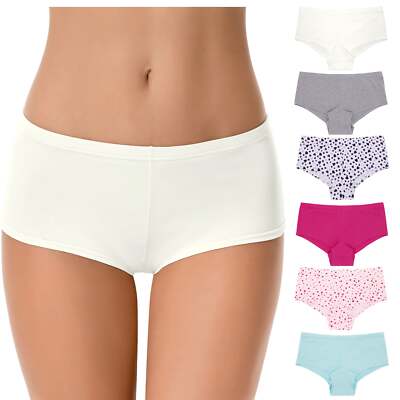 Women's Low Mid Waist Cotton Hipsters Underwear Panties-6 Pack-PACKA