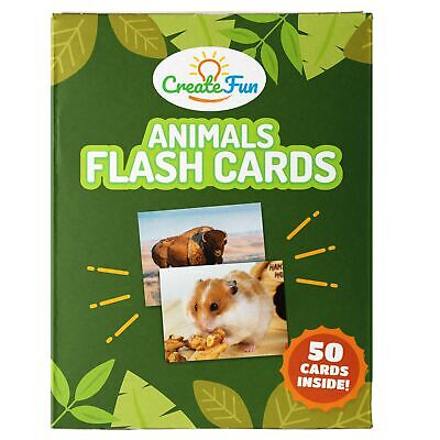 Animal Flash Cards | 50 Photo Cards for Toddlers, Pre-K, Kindergarten & Kids