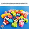 35PCS Fun Animal Fruit Pencil Topper Erasers for Kids Bulk,Cute Top Erasers Caps for Pencil,Back to School Party Gifts (Pattern Random)